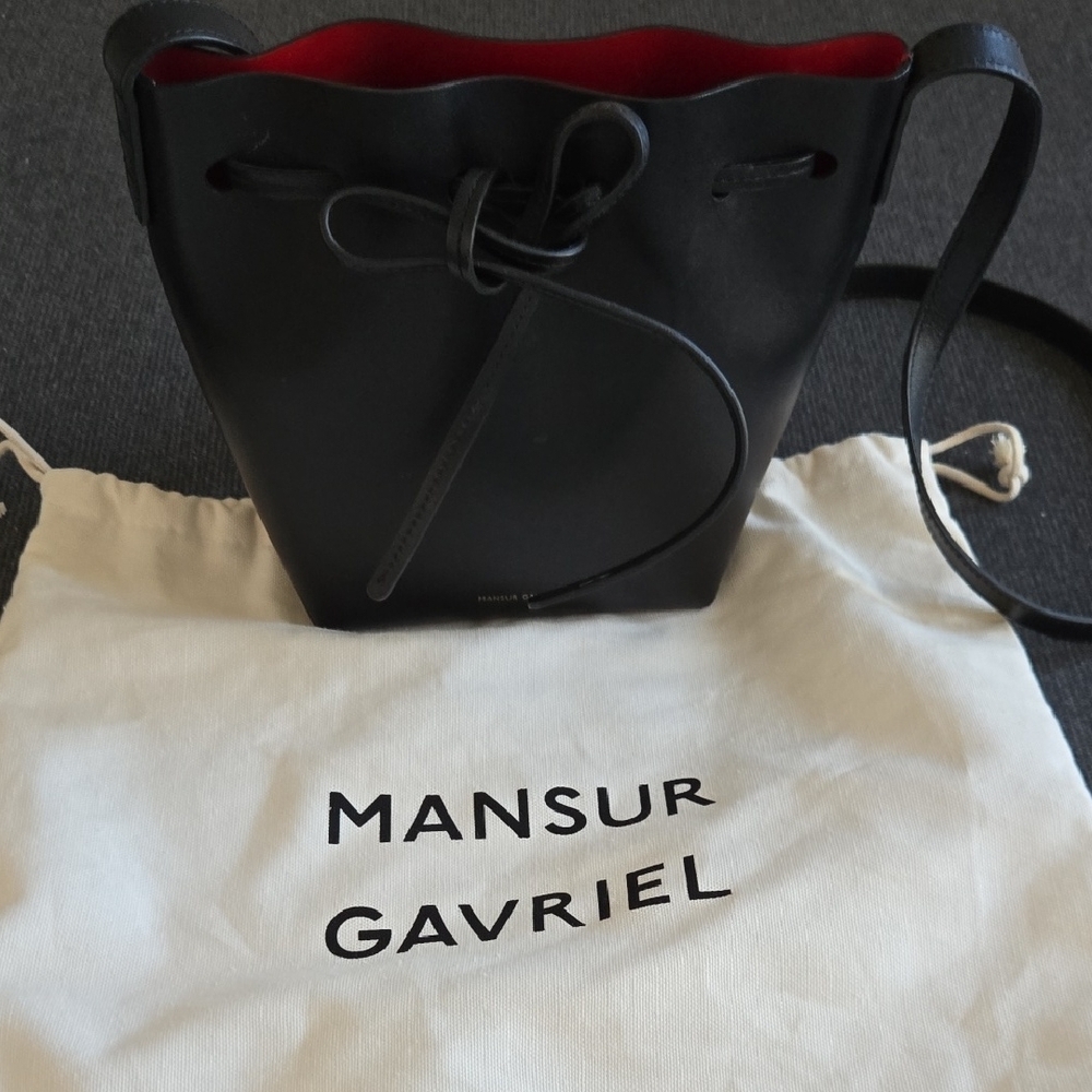 Mansur Gavriel Black Bucket Bag